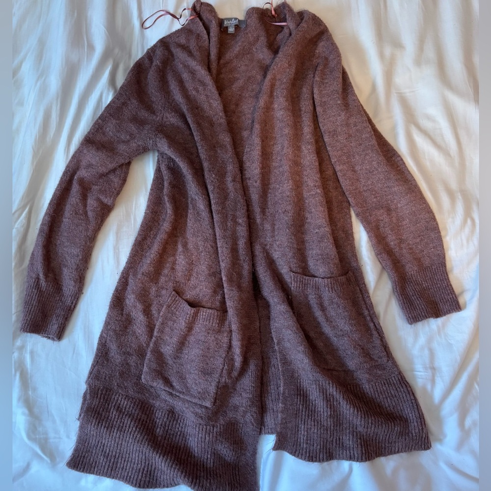 Marled Open Long Cardigan